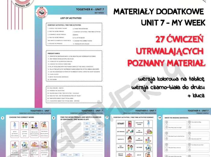Together 4 Unit 7 - materiały dodatkowe do języka angielskiego