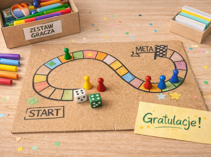 Planszówki DIY z kartonu i markerów