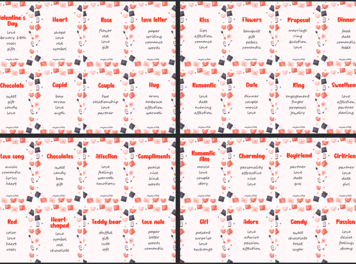 St. Valentine’s Day (Walentynki) gra Taboo 3 /68 kart