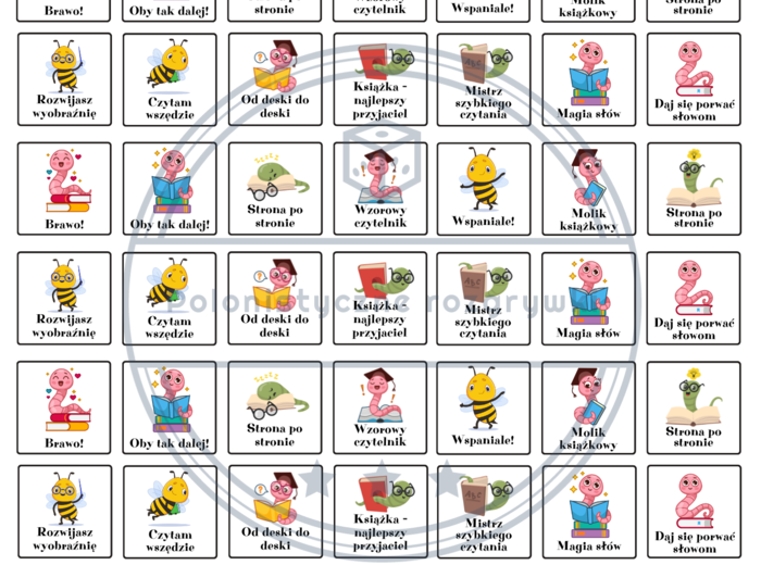 Zakładki Klubu Czytelnika + naklejki