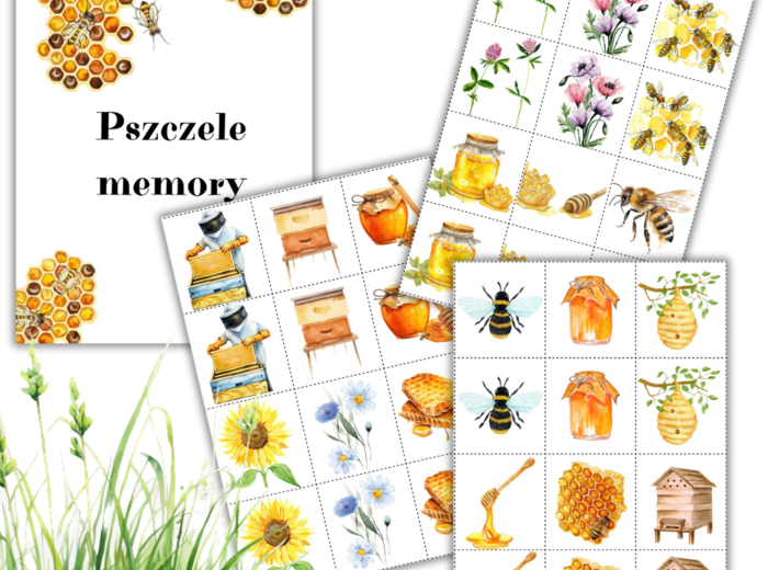 MIĘDZYNARODOWY DZIEŃ PSZCZÓŁ - 20 maja - napis i memory.