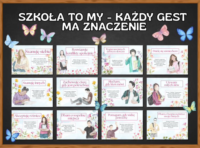 Gazetka szkolna - SZKOŁA TO MY -KAŻDY GEST MA ZNACZENIE