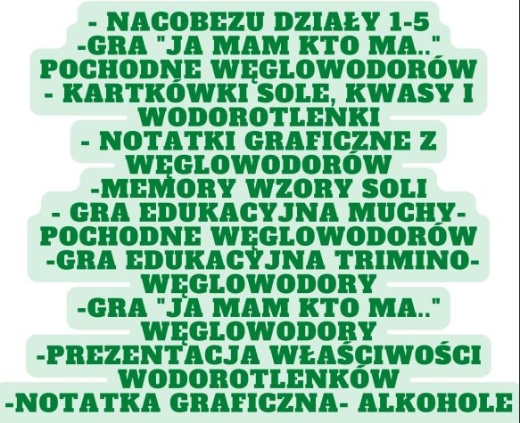Zestaw chemia klasa 8 - pomoce dydaktyczne