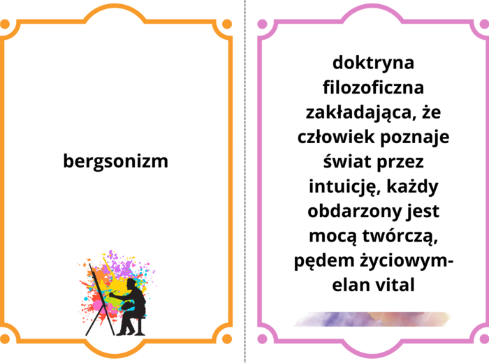 Fiszki, Młoda Polska, 15 kart definicji oraz 2 puste, pdf