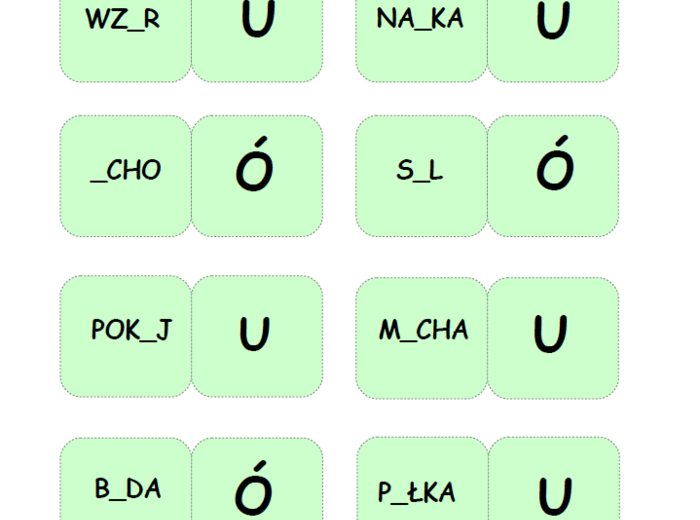 Domino - gry ortograficzne