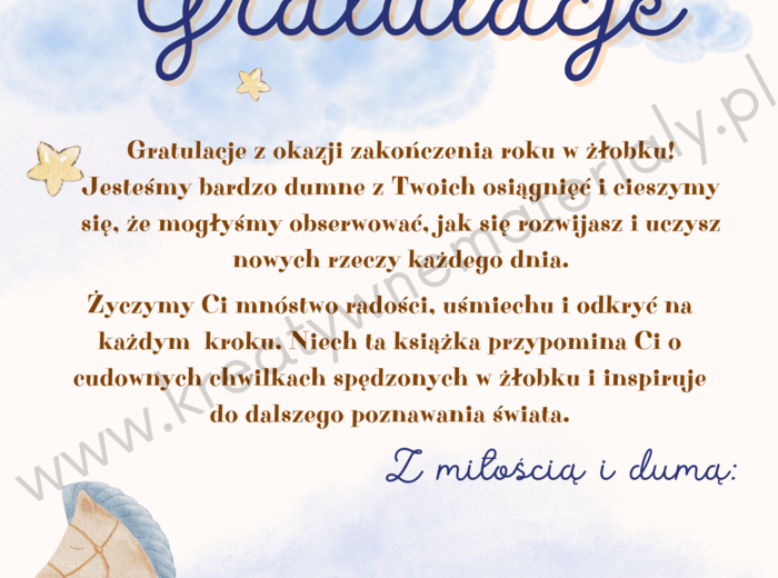 Wklejka do książki ŻŁOBEK