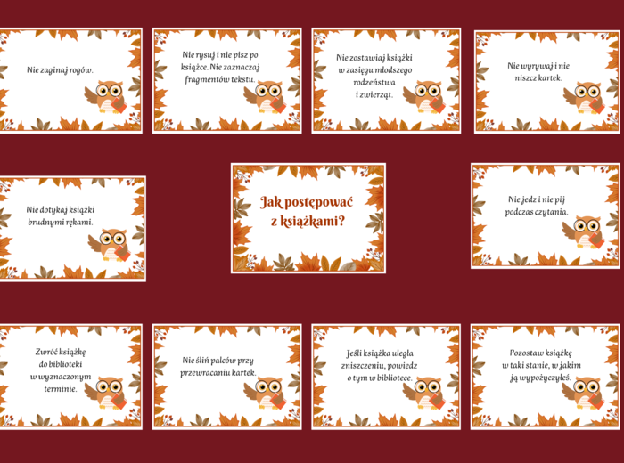 Jak postępować z książkami - BIBLIOTEKA - gazetka - wersja 2