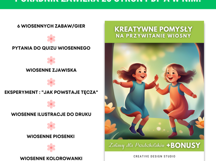 Kreatywne Pomysły na przywitanie Wiosny- Gry i Zabawy dla Przedszkolaków.