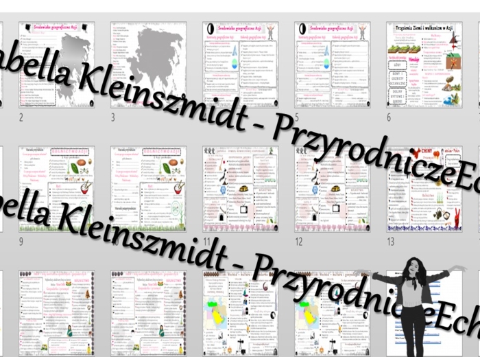 Zestaw sketchnotek i kart pracy + gratisowe linki do prezentacji multimedialnych niekomercyjnych wykonanych w genial.ly do indywidualnego pobrania i użycia do celów niekomercyjnych. Geografia 8, „Azja”