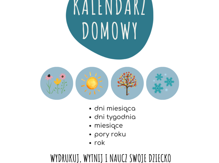 KALENDARZ DOMOWY - do powieszenia na lodówce/tablicy magnetycznej/tablicy korkowej