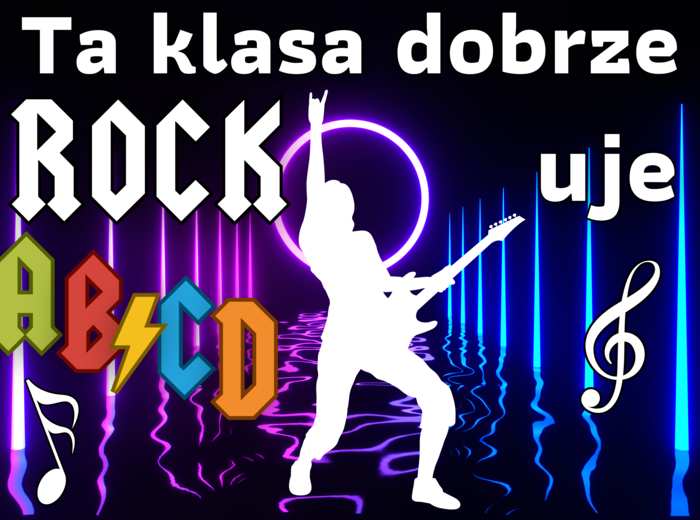 TA KLASA DOBRZE ROCKUJE - Dekoracja /Gazetka szkolna