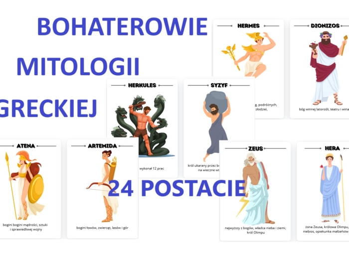 Bohaterowie mitologii greckiej, gazetka