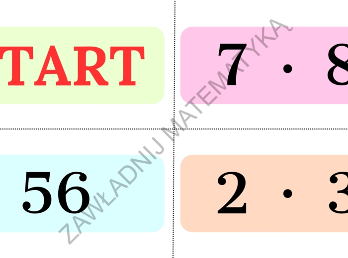 DOMINO - mnożenie i dzielenie do 100