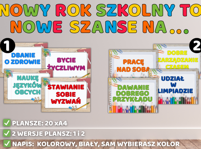 NOWY ROK SZKOLNY, TO NOWE SZANSE NA...- Gazetka szkolna