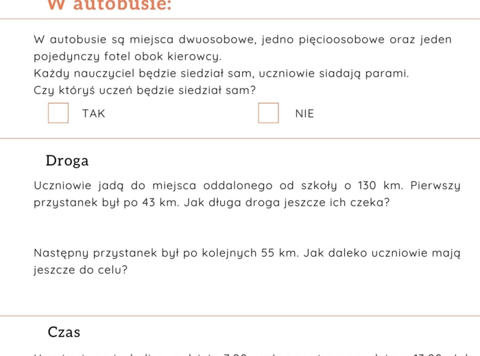 Projekt klasa 4 Planowanie wycieczki