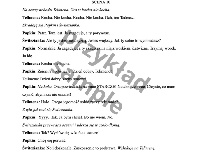 Scenariusz na zakończenie klasy 8 pt. "Gdy bohaterowie lektur ożywają"
