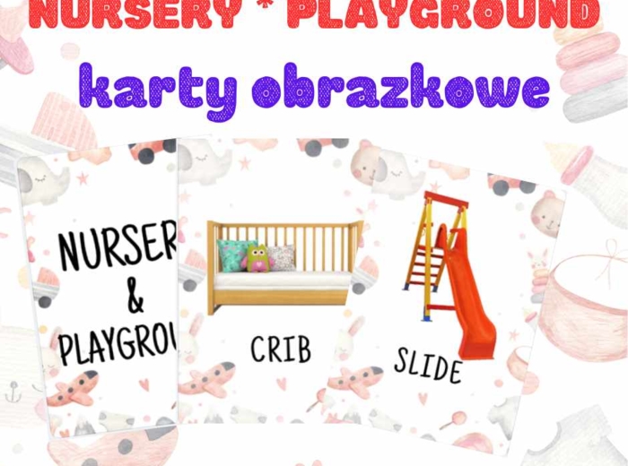 NURSERY, PLAYGROUND -karty obrazkowe