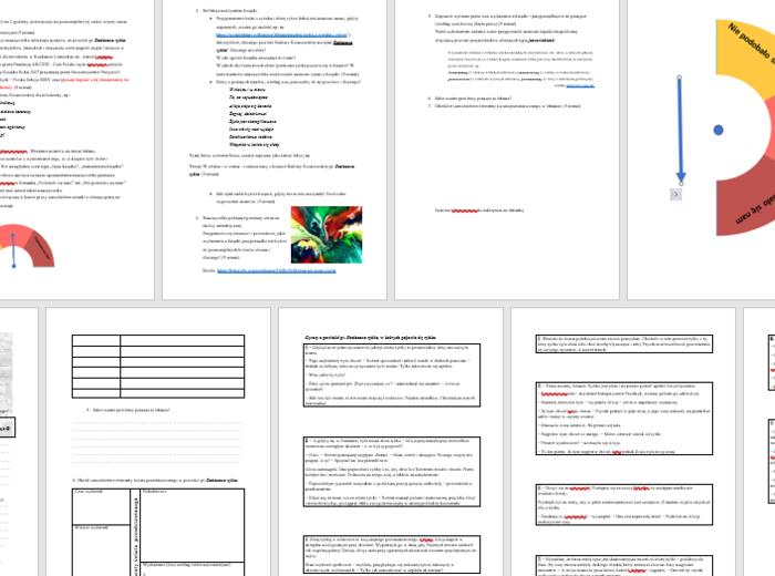 Lektura "Pozłacana rybka" Barbara Kosmowska - scenariusz lekcji, karta pracy, pomocne cytaty z lektury.