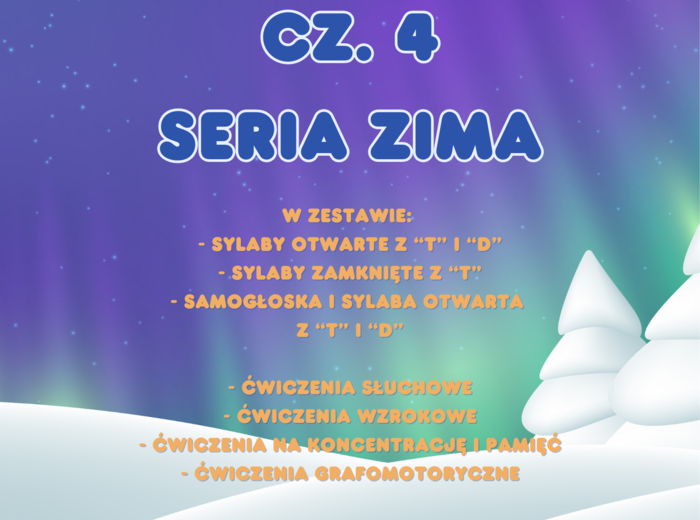 Ćwiczenia sylabowe cz. 4 Seria Zima Niedźwiadki polarne