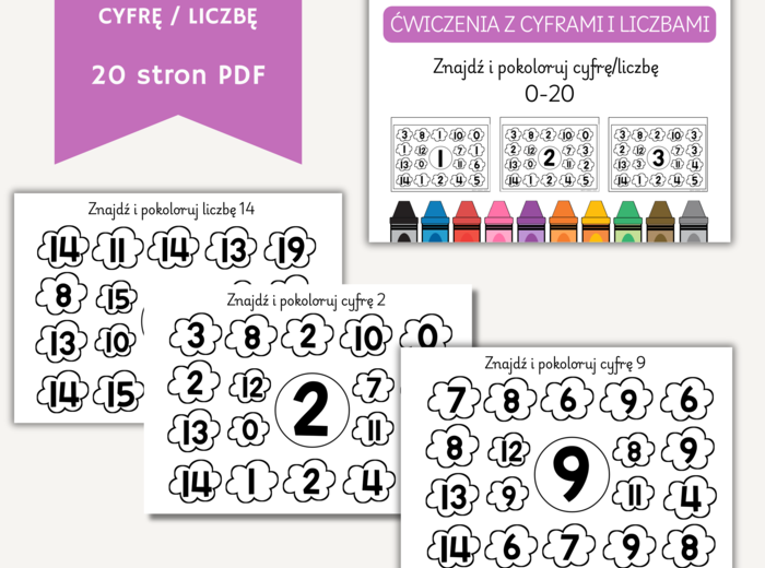 Mega Zestaw Materiałów Dydaktycznych. Przedszkole & klasy 1-3. Ponad 300 stron PDF / 13 zestawów