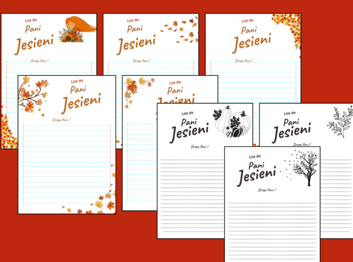 LIST DO PANI JESIENI - jesień – ćwiczenia redakcyjne