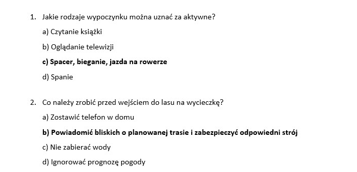 Test- Ja i moje otoczenie