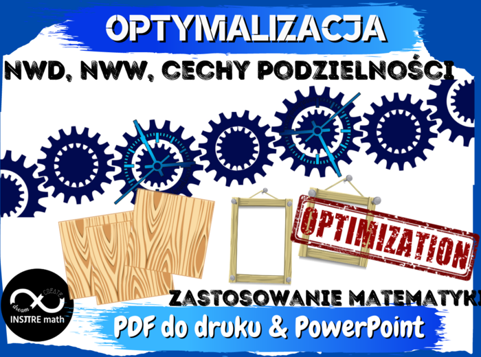 Projekt matematyczny optymalizacja. NWD, NWW, cechy podzielności. Zastosowanie matematyki.