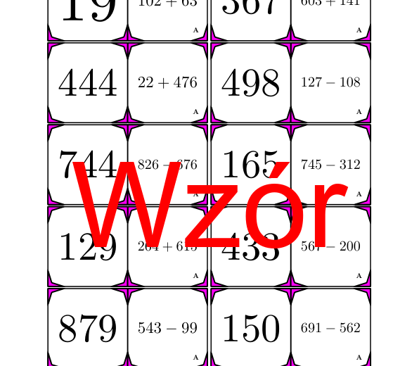 Domino - Dodawanie i odejmowanie do 1000 | matematyka