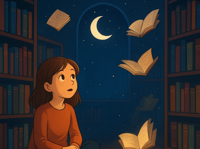 📚🌙 Biblioteka o północy – 15 zadań z języka polskiego ✨ Karta pracy z języka polskiego – klasy 4–6