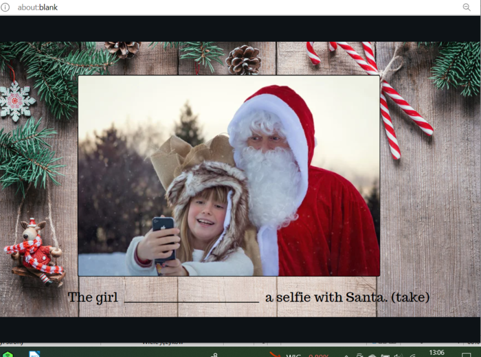 Christmas grammar part 1 - Present Continuous tense