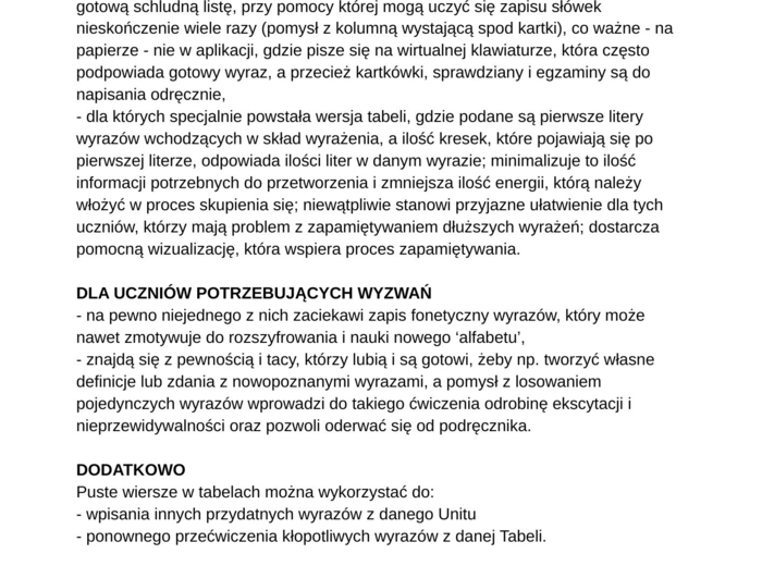 Together 5, Unit 3 - słownictwo