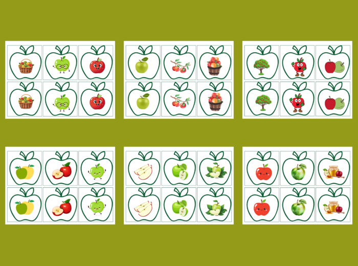 DZIEŃ JABŁKA – memory – 36 szt. wersja 2