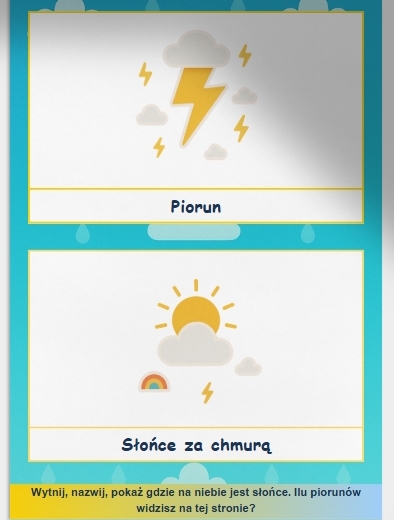 Karty obrazkowe "Deszcz i pogoda"