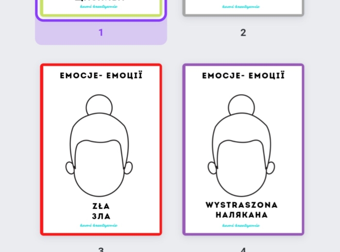 Emocje - język polski + język ukraiński