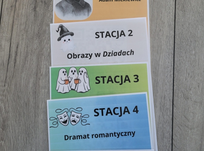 Stacje zadaniowe - ,,Dziady cz. II" Adama Mickiewicza