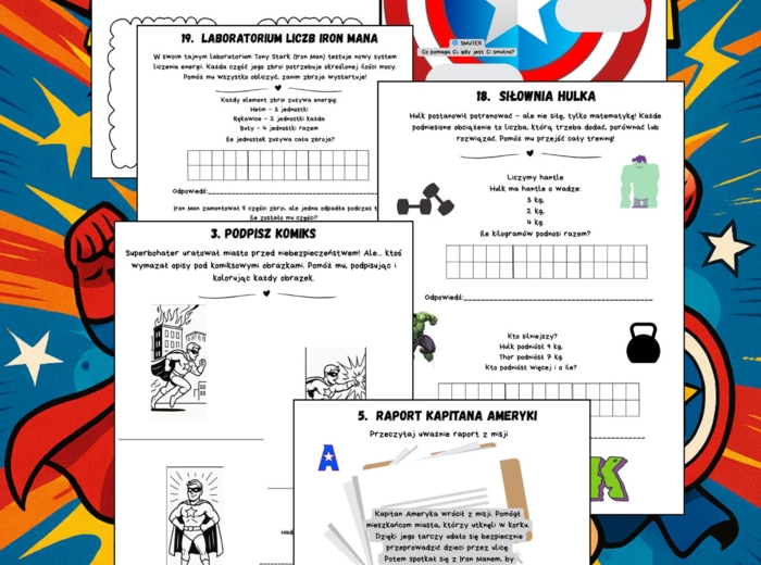Zadania w stylu MARVEL 1-4