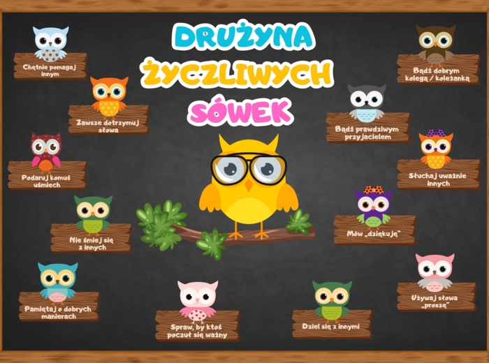 DRUŻYNA ŻYCZLIWYCH SÓWEK - zestaw materiałów