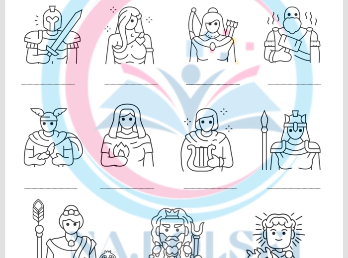 Bogowie greccy - graficzna karta pracy