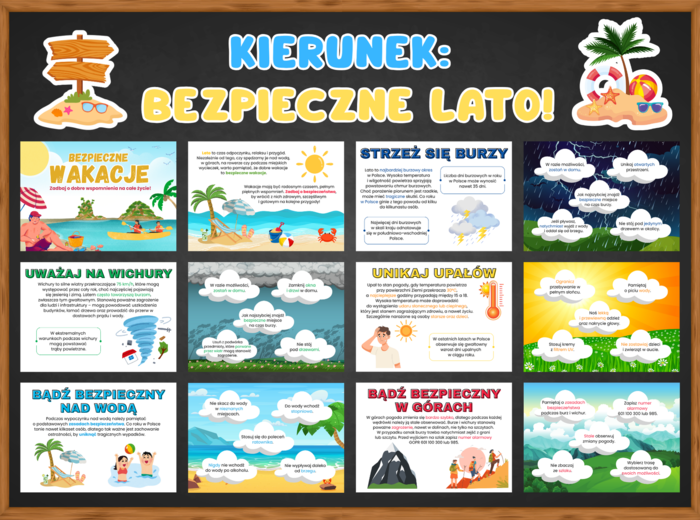 Zestaw materiałów edukacyjnych - BEZPIECZNE WAKACJE