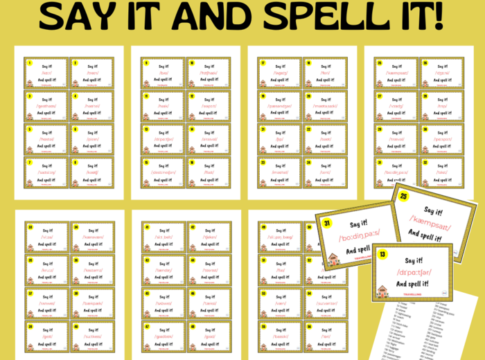 TRAVELLING PRONUNCIATION CARDS