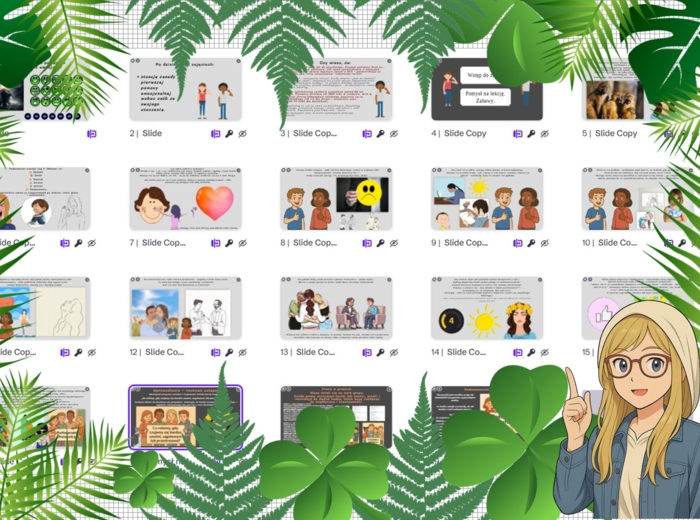 Prezentacja multimedialna w genial.ly „Gdzie i jak szukać pomocy w trudnościach z emocjami?". Edukacja zdrowotna. Klasa 7. Dział „Nasze zdrowie psychiczne".