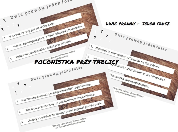 2 prawdy i fałsz "Chłopcy z Placu Broni"