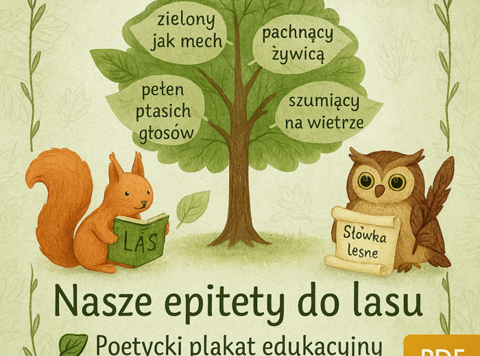 Plakat klasowy – „Nasze epitety do lasu”