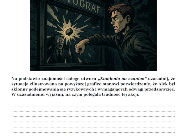 Arkusz egzaminacyjny "Kamienie na szaniec"