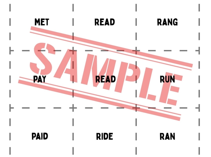 Memory Game – Irregular Verbs (Past Simple) + bonus krzyżówka