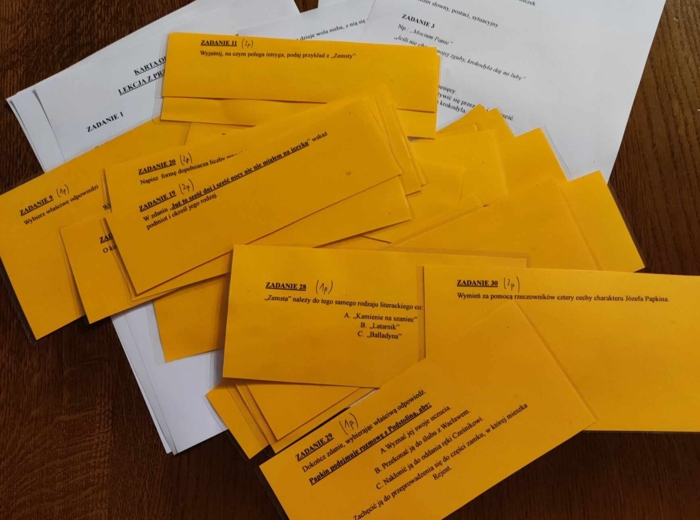 Zemsta - Lekcja z przesiadką- pytania egzaminacyjne