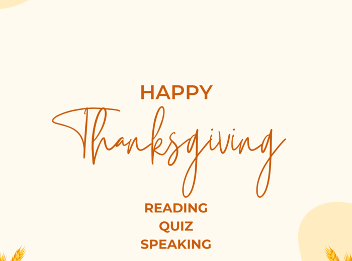 Thanksgiving worksheet A2+/B1