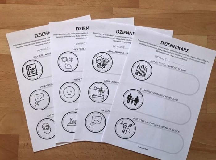 DZIENNIKARZ cz. 2 - karty z pytaniami #TUS #treningumiejętnościspołecznych