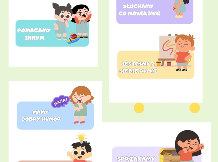 NASZE ZASADY - OBRAZKI NA TABLICĘ Z ZASADAMI GRUPY