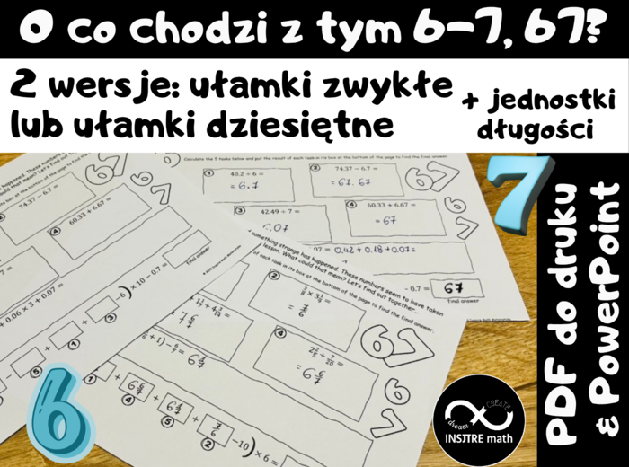 O co chodzi z tym 6-7, 67? Matematyczne wyzwanie: ułamki zwykłe lub ułamki dziesiętne. Amerykański trend z TikToka – six seven. Matematyka po angielsku.